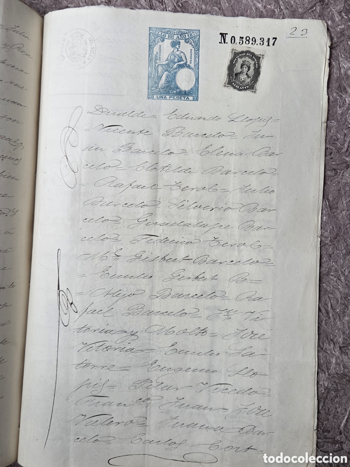 Manuscritos antiguos: ALCOY 1876 ESCRITURA NOTARIAL - Foto 4