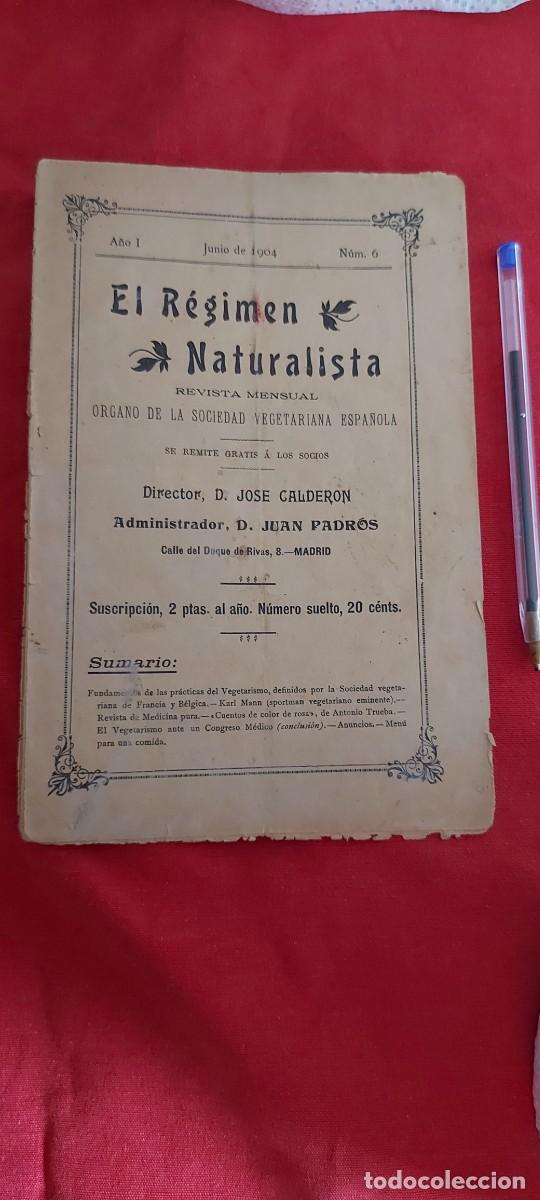 Manuscrits anciens: EL R&Eacute;GIMEN NATURALISTA. REVISTA SOCIEDAD VEGETARIANA ESPA&Ntilde;OLA. (( PEDIDOS M&Iacute;NIMOS 10 &euro; ) CAJA N.&ordm; 2