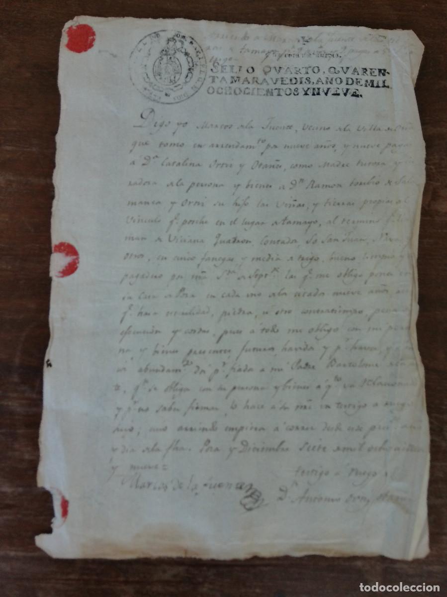 Manuscritos antiguos: O&ntilde;a y Poza de la Sal Burgos. 1809