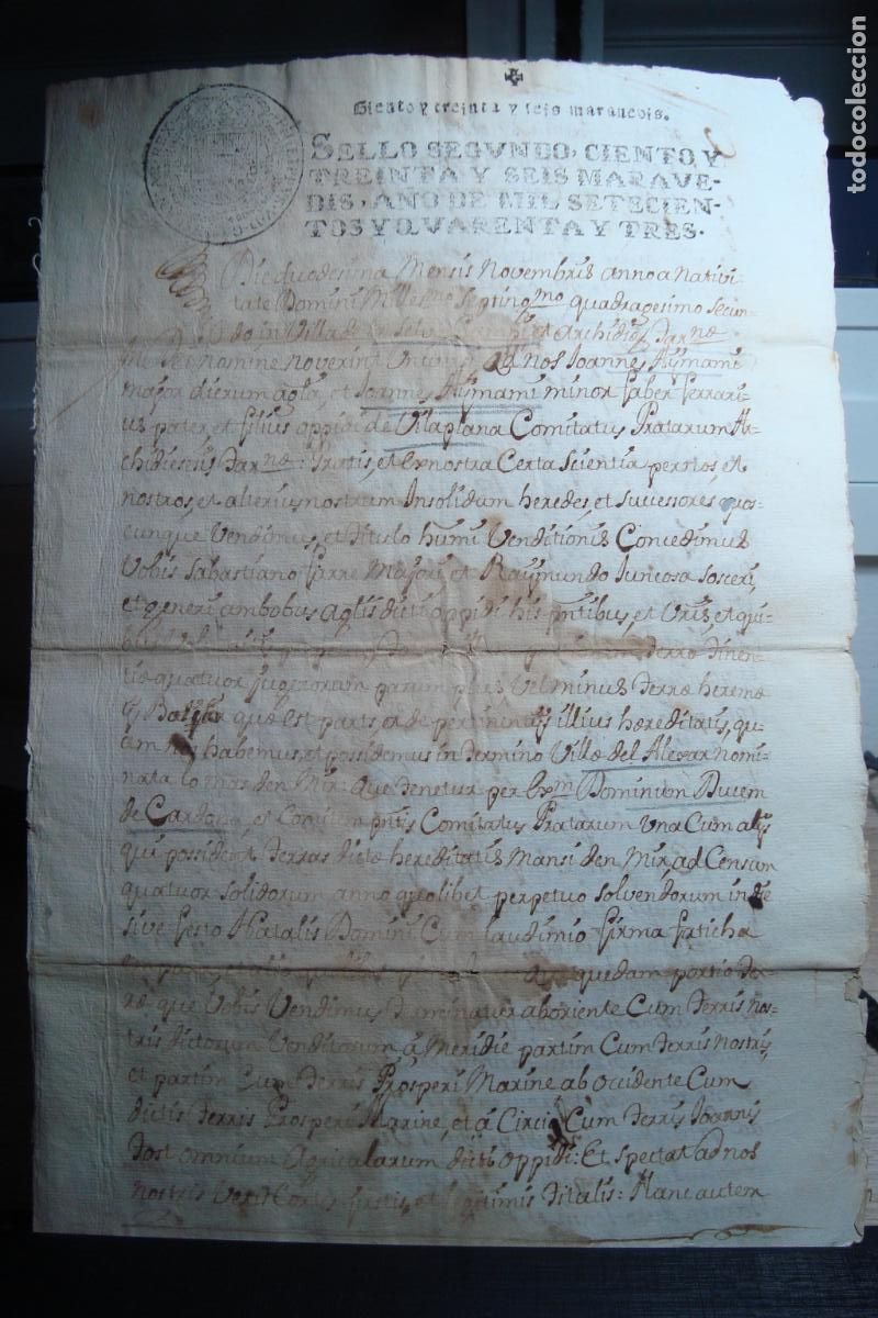 Manuscrits anciens: ANTIGUO MANUSCRITO JOANNES AIMAMI. LA SELVA DEL CAMP TARRAGONA 1743.