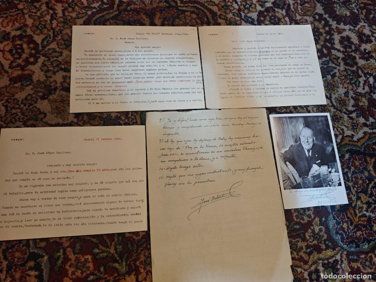Manuscritos antiguos: Archivo Hist&oacute;rico In&eacute;dito Pepe Isbert (1964): Cuestionario Manuscrito + Cartas + Plano Aut&oacute;grafo