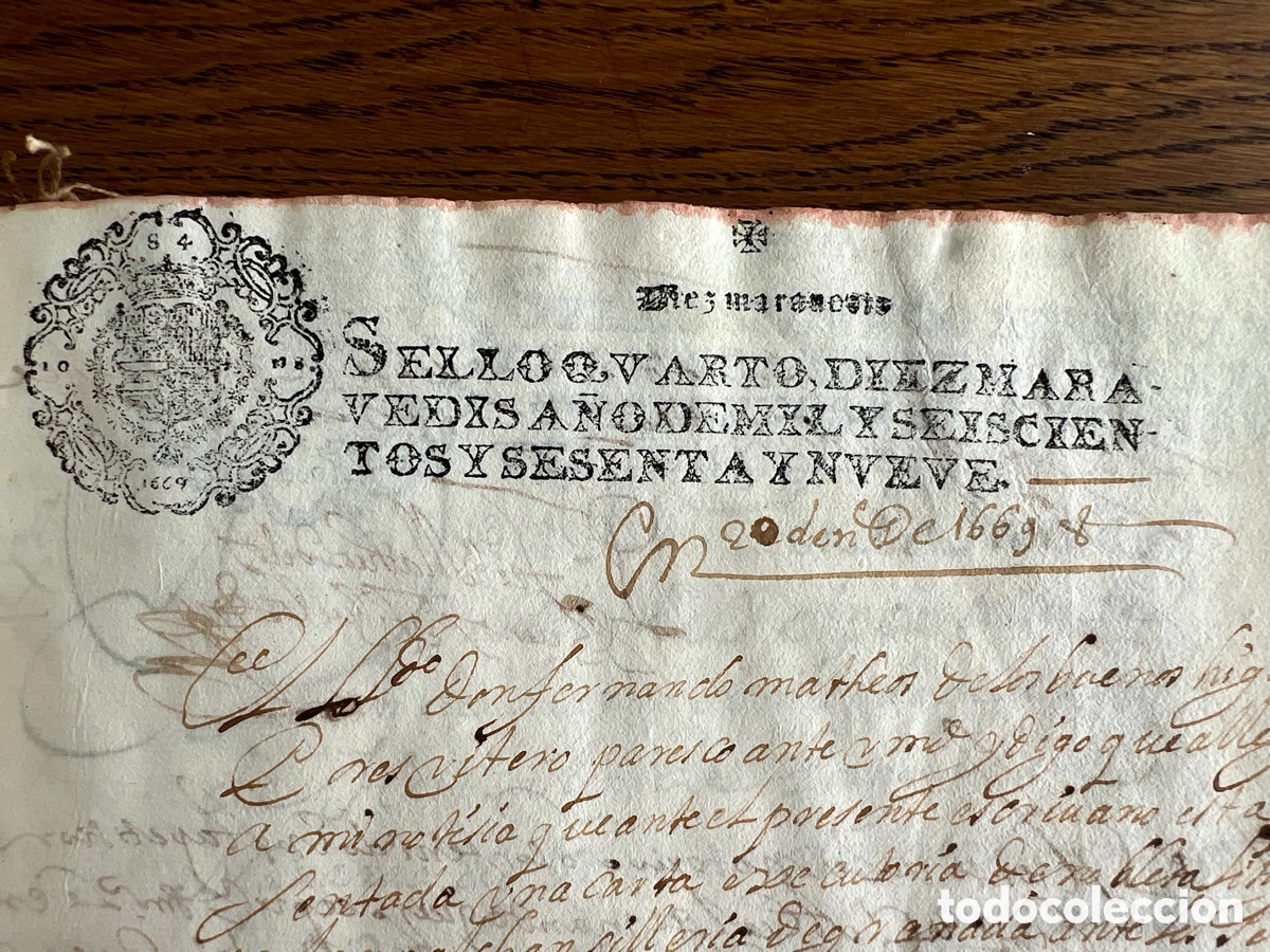 Manuscritos antiguos: 1669. Ejecutoria de Hidalgu&iacute;a. Jerez de la Frontera - Foto 12