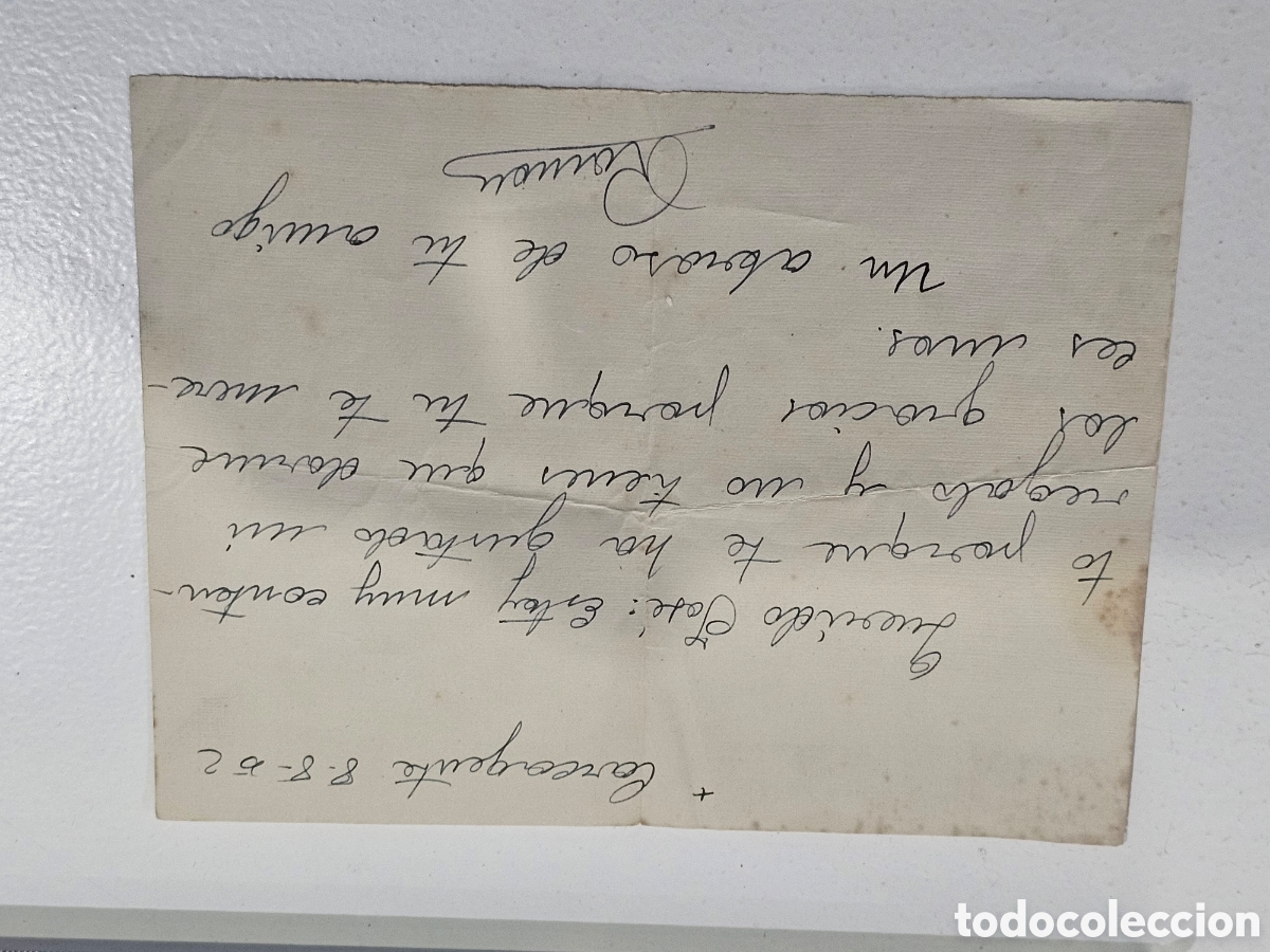 Manuscritos antiguos: Carta / Manuscrito Antiguo de 1952 &ndash; Carcaixent (Valencia) &ndash; Coleccionismo / Ephemera