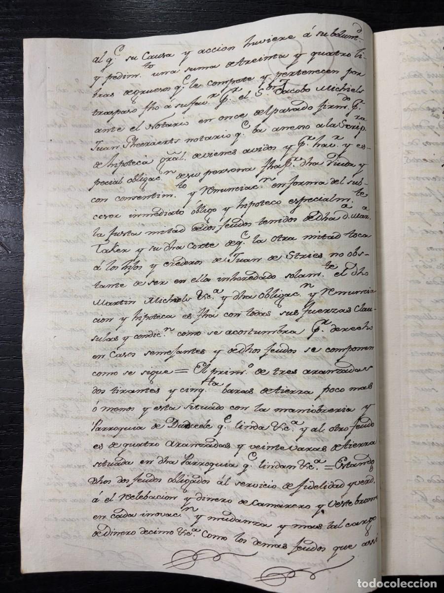 Manuscritos antiguos: FLANDES, 1586. FEUDO DE DUDZEELE. ADRI&Aacute;N J&Aacute;COME DE SEVILLA. BRUJAS. LEER - Foto 3