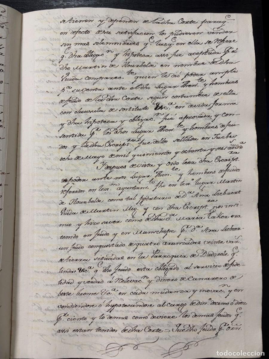 Manuscritos antiguos: FLANDES, 1586. FEUDO DE DUDZEELE. ADRI&Aacute;N J&Aacute;COME DE SEVILLA. BRUJAS. LEER - Foto 4