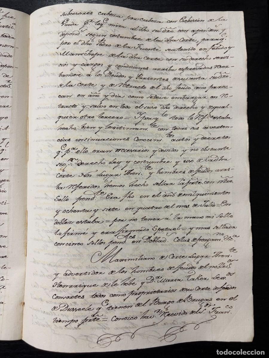 Manuscritos antiguos: FLANDES, 1586. FEUDO DE DUDZEELE. ADRI&Aacute;N J&Aacute;COME DE SEVILLA. BRUJAS. LEER - Foto 6