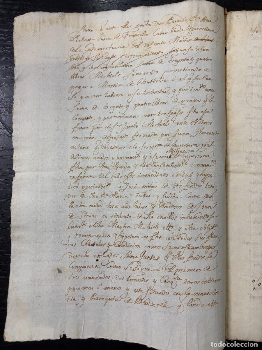 Manuscritos antiguos: FLANDES, 1586-87. FEUDO DE DUDZEELE. ADRI&Aacute;N J&Aacute;COME DE SEVILLA. BRUJAS. LEER - Foto 3