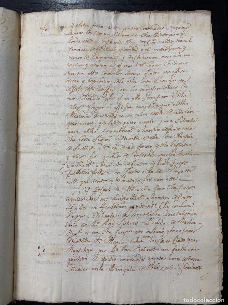 Manuscritos antiguos: FLANDES, 1586-87. FEUDO DE DUDZEELE. ADRI&Aacute;N J&Aacute;COME DE SEVILLA. BRUJAS. LEER - Foto 4