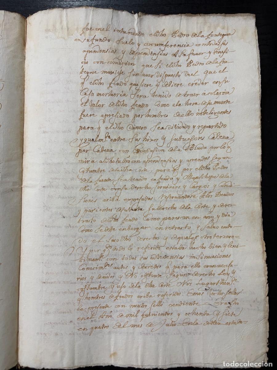 Manuscritos antiguos: FLANDES, 1586-87. FEUDO DE DUDZEELE. ADRI&Aacute;N J&Aacute;COME DE SEVILLA. BRUJAS. LEER - Foto 6