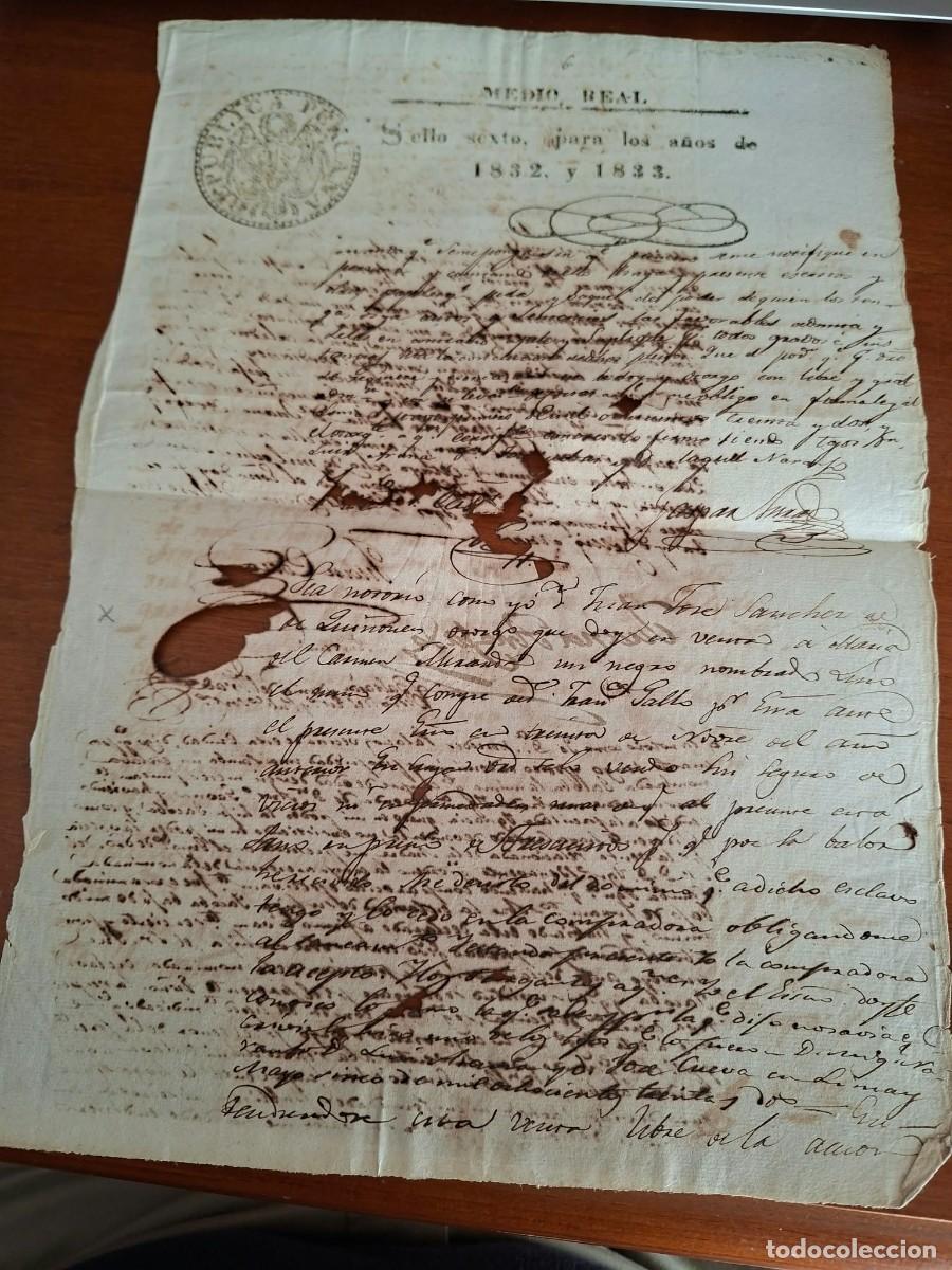 Manuscritos antiguos: VENTA DE TRES ESCLAVOS (uno chino)