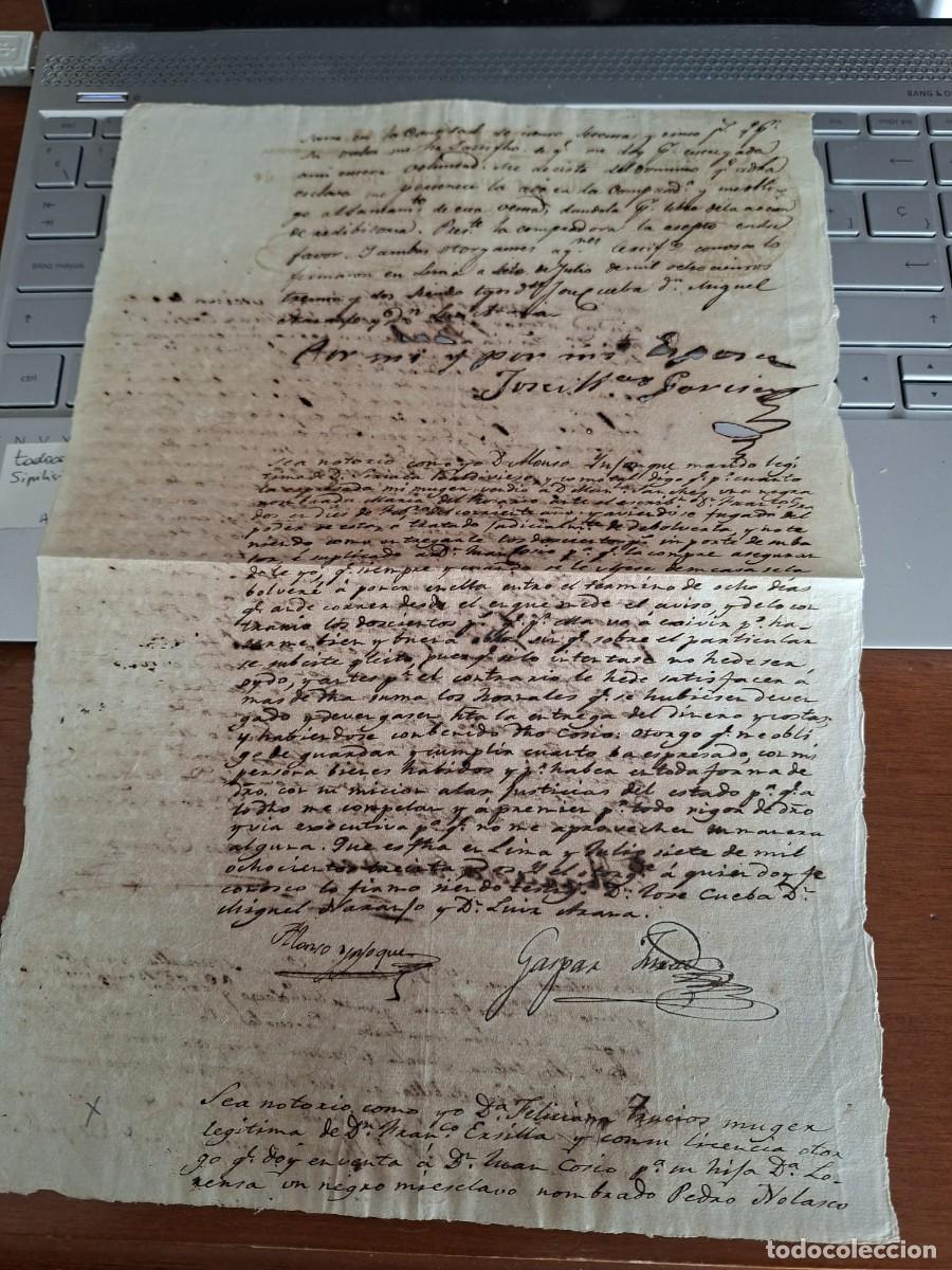 Manuscritos antiguos: VENTA DE ESCLAVAS NEGRAS - Foto 2