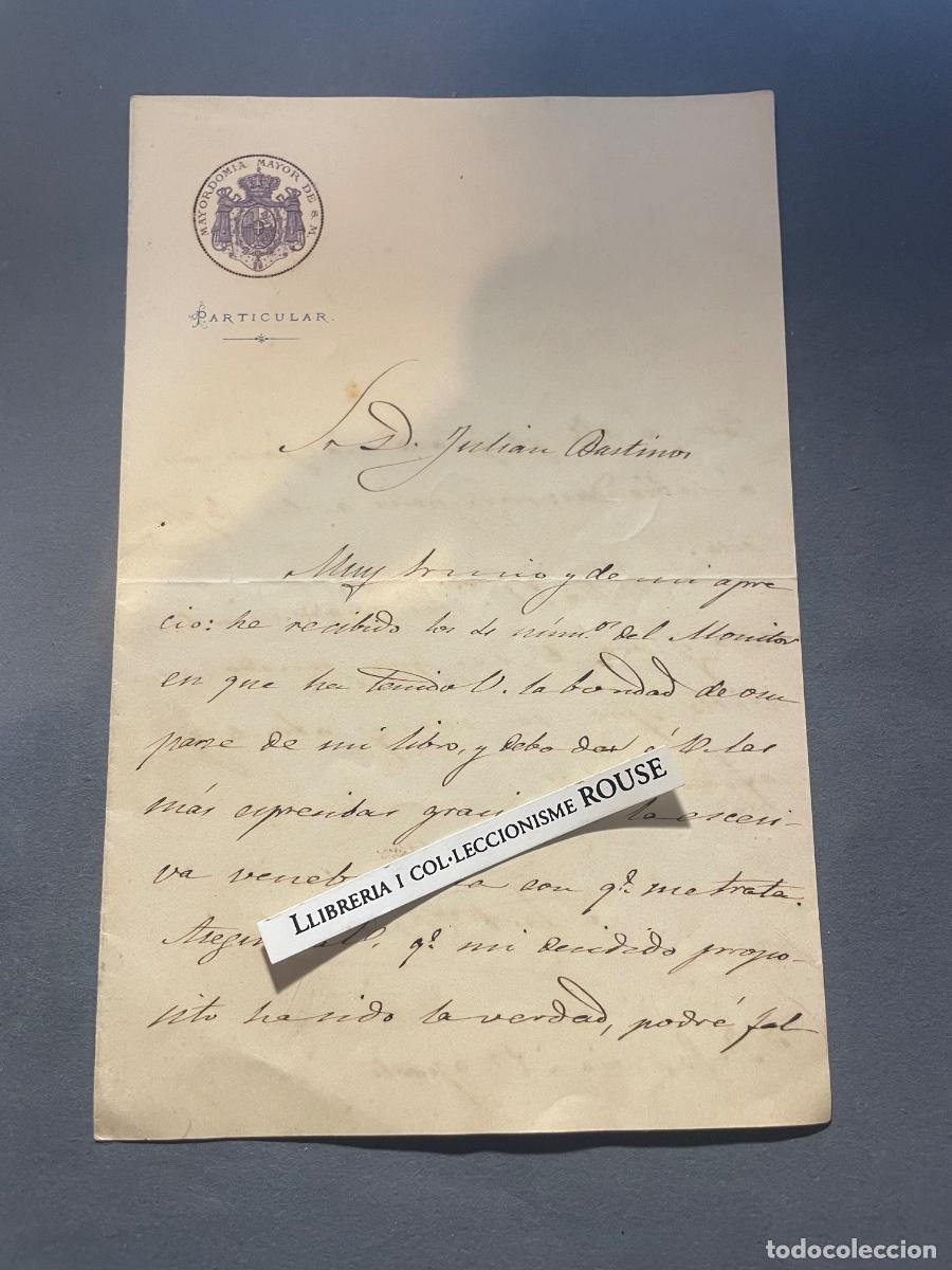 Manuscritos antiguos: CORRESPONDENCIA - ANTIGUA CARTA MANUSCRITA MANDADA DESDE MAYORDOMIA MAYOR DE S.M. A D. JULIAN BASTIN