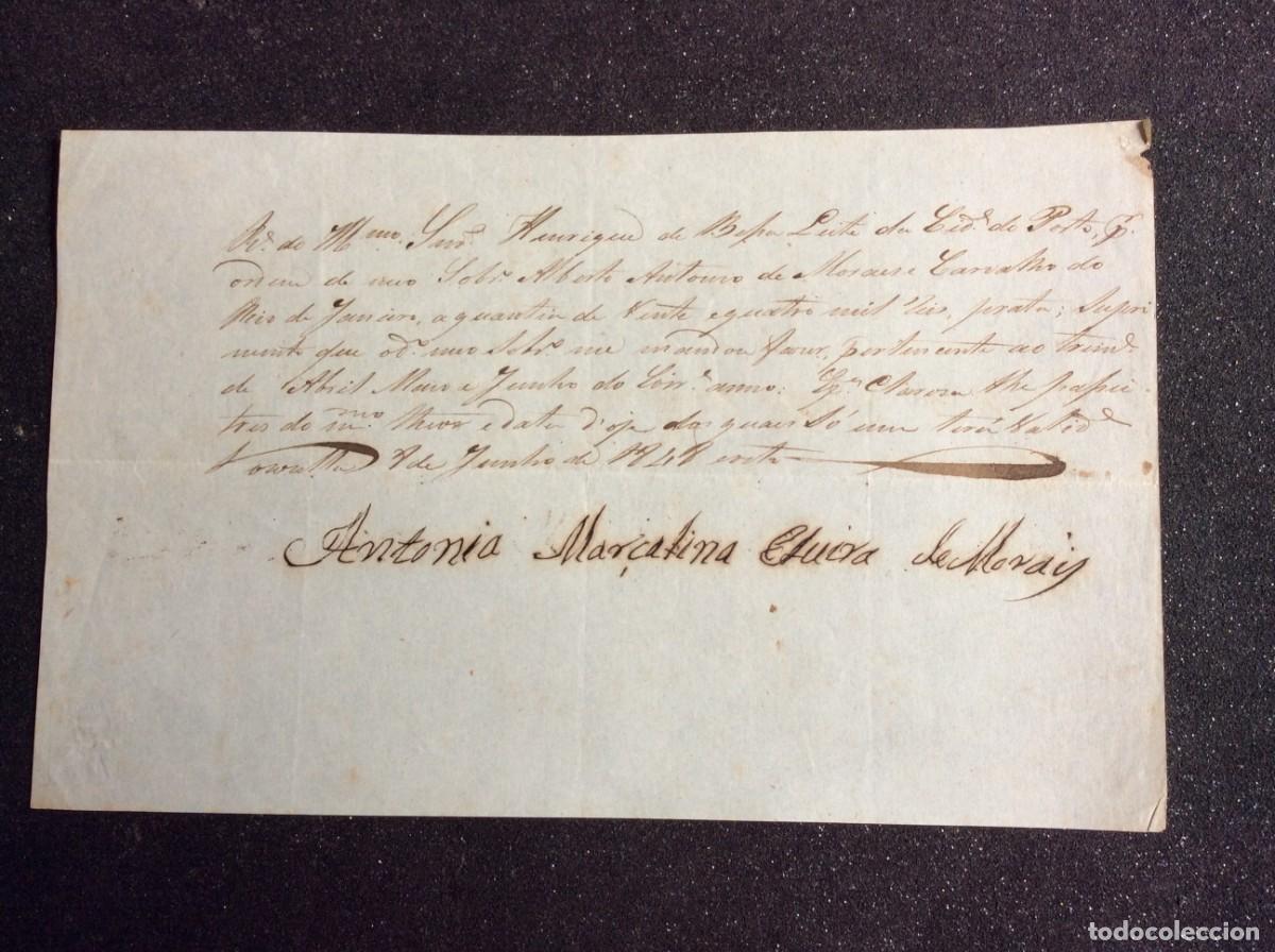 Manuscritos antiguos: Raro Manuscrito 1848 (Porto) &ndash; Conex&atilde;o Rio de Janeiro &ndash; Ministro Morais Carvalho e Industrial...