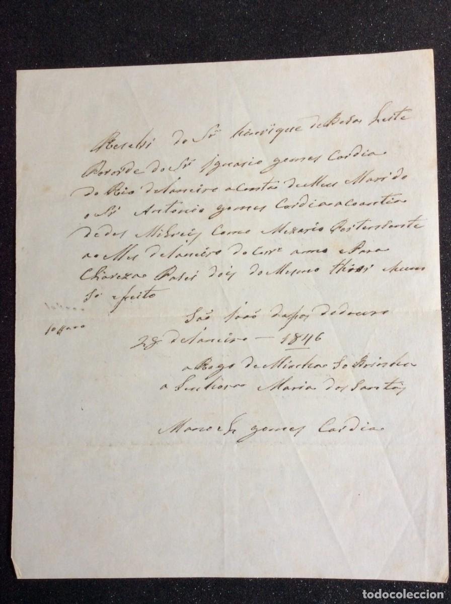 Manuscritos antiguos: Documento Manuscrito Hist&oacute;rico (1846) &ndash; Imp&eacute;rio do Brasil / Genealogia Fam&iacute;lia Cardia