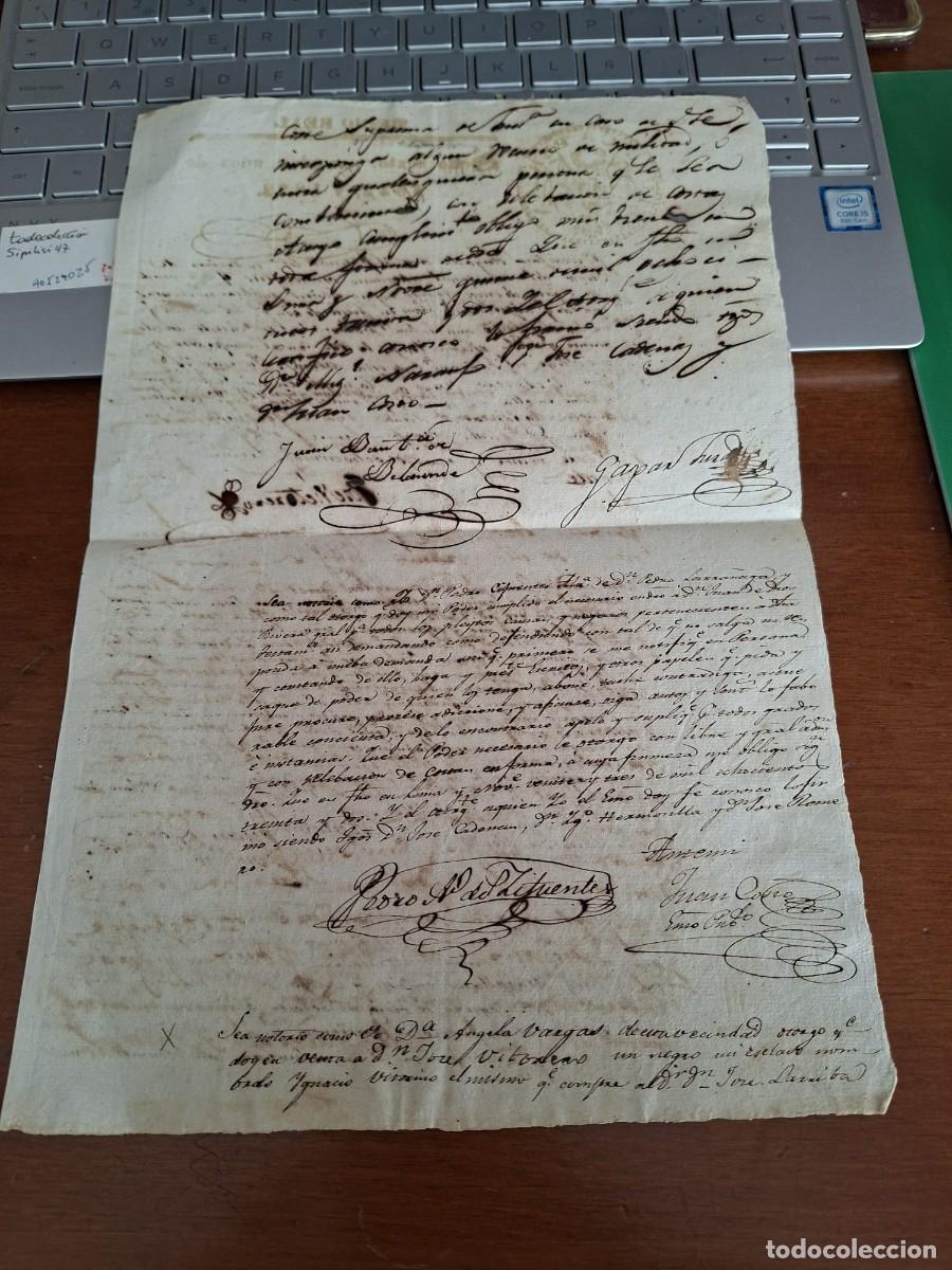 Manuscritos antiguos: VENTA DE ESCLAVO NEGRO & - Foto 2