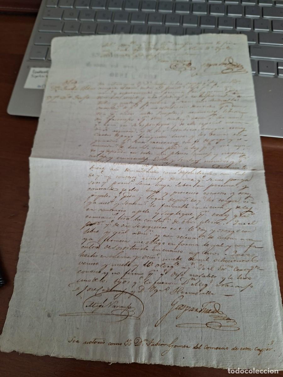Manuscritos antiguos: CARTA LIBERTAD ESCLAVA CON CONDICIONES (1829) 4 PAGINAS