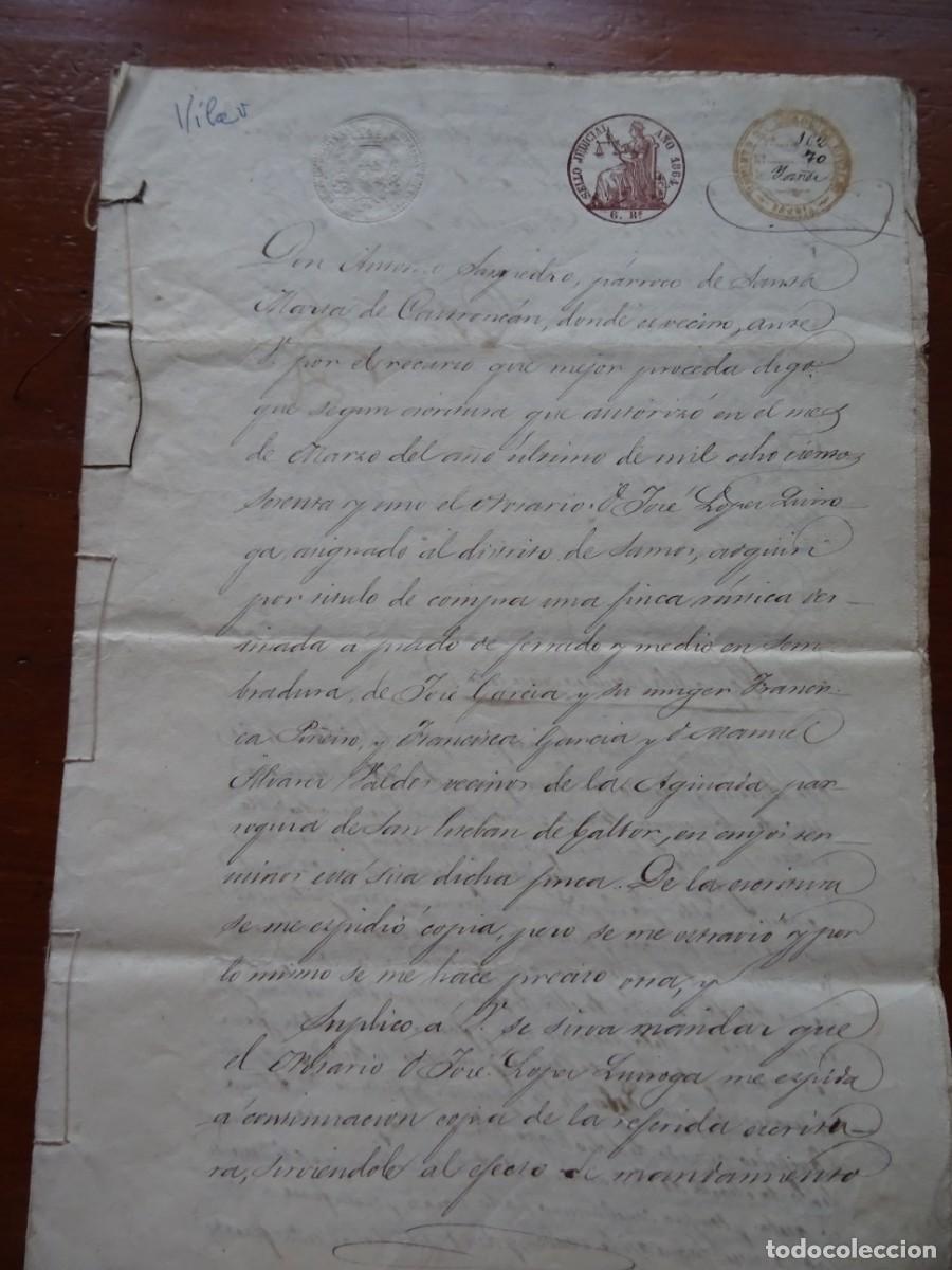 Manuscritos antiguos: San Esteban de Galbor, Lugo, compra prado, 20 pags