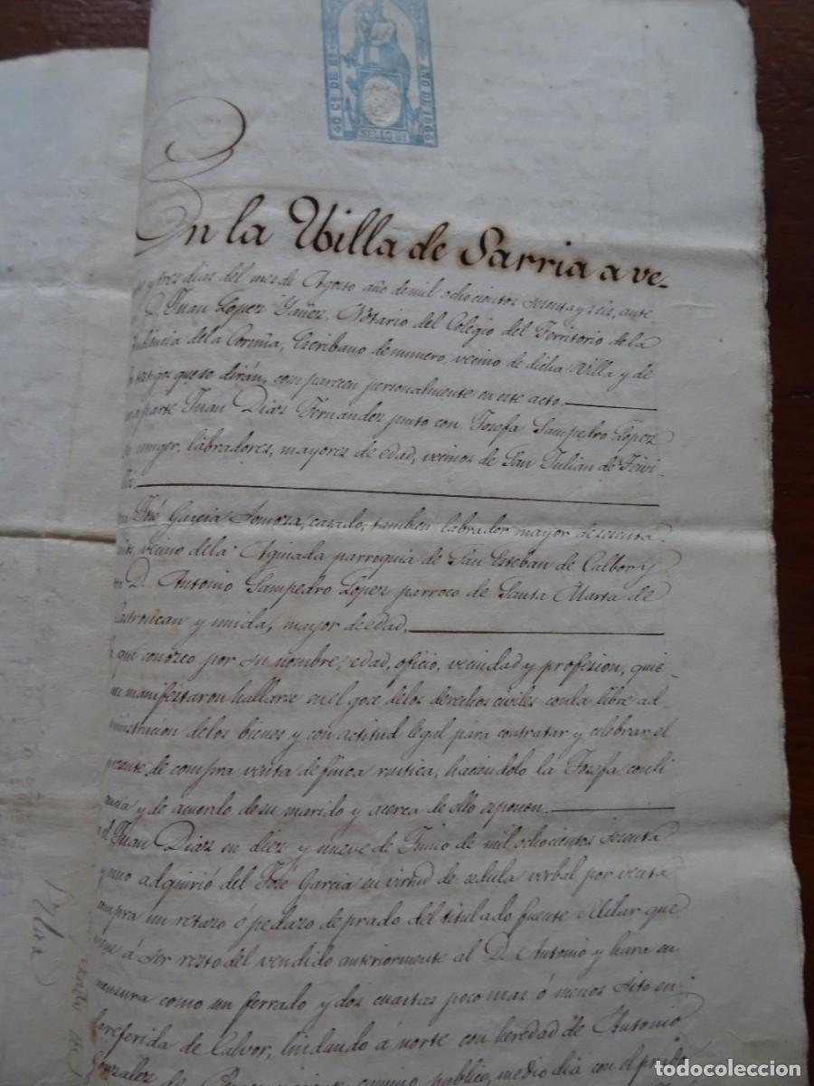 Manuscritos antiguos: San Esteban de Galbor, Lugo, compra prado, 20 pags - Foto 6