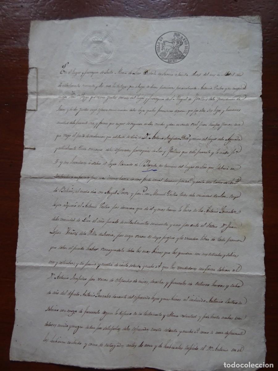 Manuscritos antiguos: Lier, Sarria, retroventa sembradura, 1852 - Foto 1