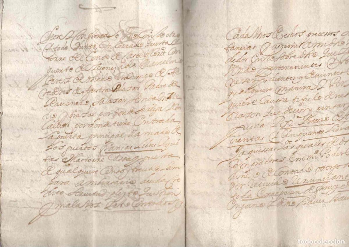Manuscritos antiguos: DOCUMENTO DE LOACION Y BENDICION DE UNA TORRE CASA, ZARAGOZA, 1672 - Foto 3