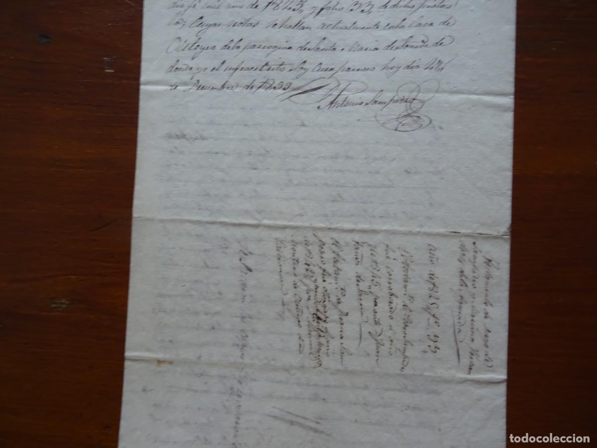 Manuscritos antiguos: Testamento, Aguiada, Lugo, copia simple, 1859, 4 pags - Foto 3