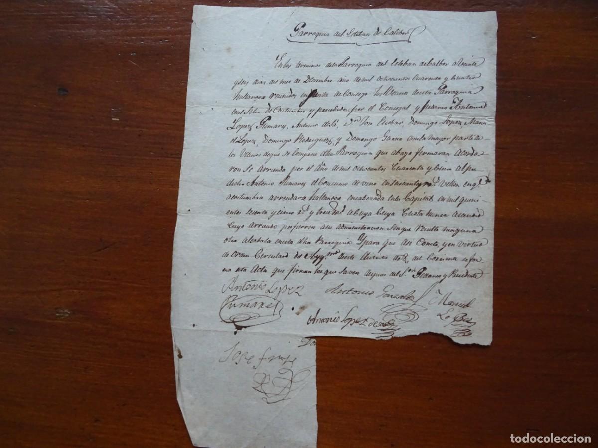Manuscritos antiguos: Calbor, Lugo, arrendamiento consumo de vino, 1845