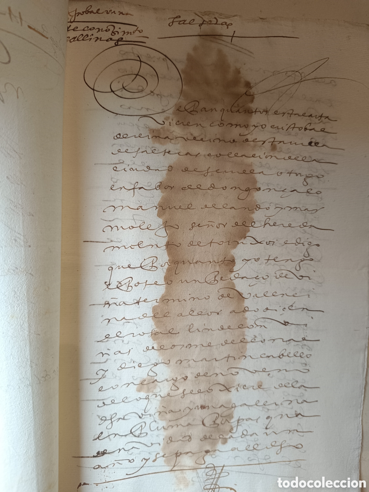 Manuscritos antiguos: MANUSCRITO S. XVII 1622. CENSO Y TRIBUTO DE GALLINA Y MARAVED&Iacute; - SE&Ntilde;OR DE TORRIJOS VALENCINA SEVILLA