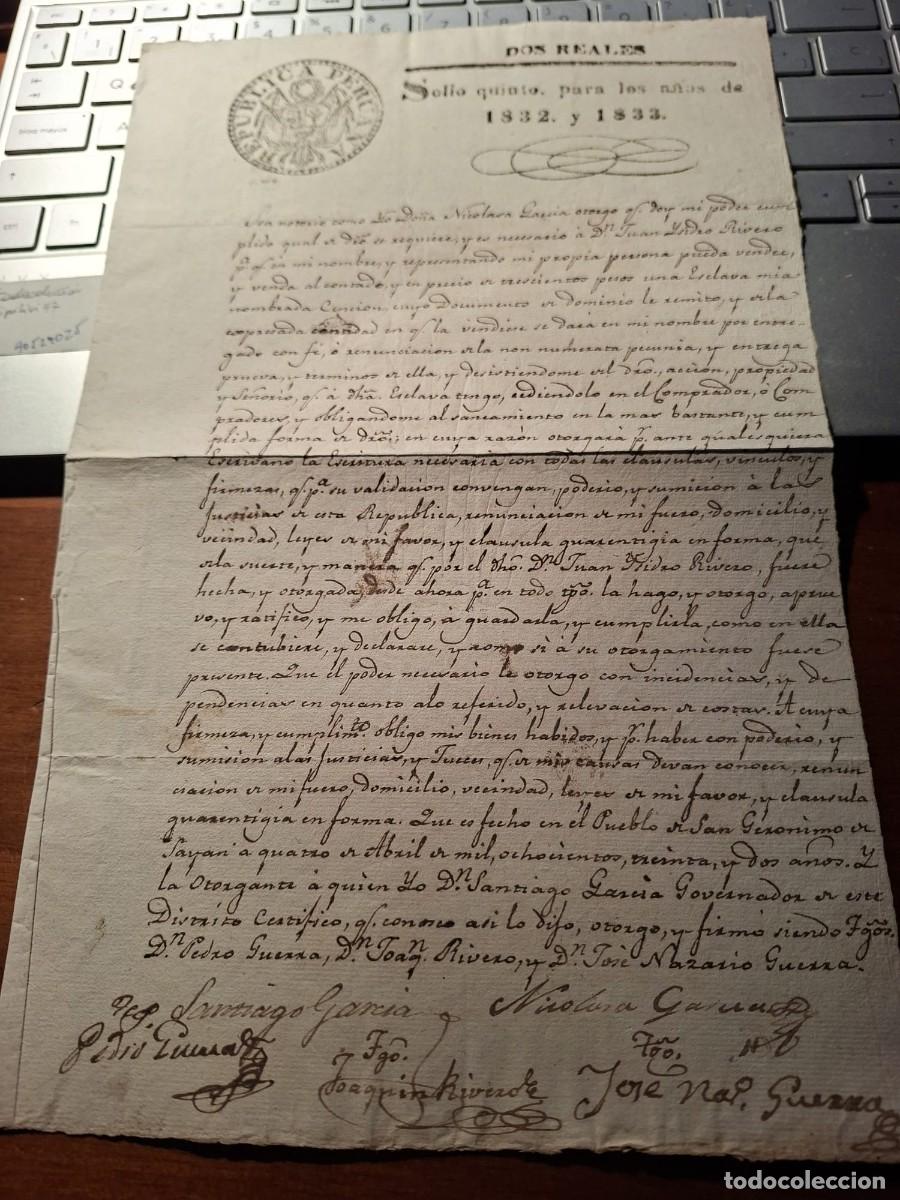 Manuscritos antiguos: VENTA DE ESCLAVA /// - Foto 1
