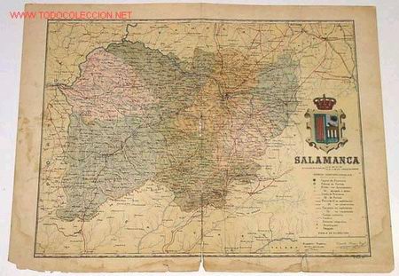 Mapas contempor&aacute;neos: MAPA DE LA PROVINCIA DE SALAMANCA     1900 - Foto 1