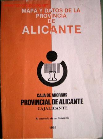 Mappe contemporanee: Mapa y datos de la provincia de Alicante. 1985