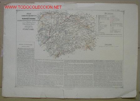 Mapas contempor&acirc;neos: ``Atlas Geogr&aacute;fico Descriptivo de la Pen&iacute;nsula Ib&eacute;rica ...: PROVINCIA DE GUADALAJARA&acute;&acute;