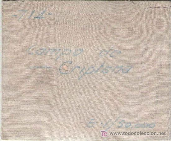 Mapas contempor&aacute;neos: Campo de Criptana (Ciudad Real). Mapa topogr&aacute;fico entelado . - Foto 3