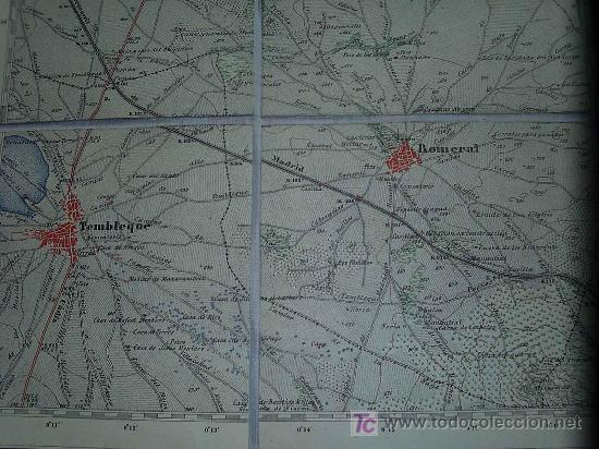 Mapas contempor&aacute;neos: Campo de Criptana (Ciudad Real). Mapa topogr&aacute;fico entelado . - Foto 4