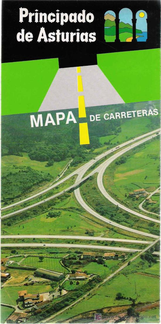 Zeitgen&ouml;ssische Karten: Mapa de carreteras del Principado de Asturias &ndash; 1986