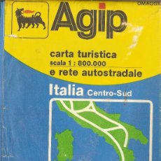 Mapas contemporáneos: MAPA DE CARRETERAS DE ITALIA CENTRO-SUR. DE LOS AÑOS 80. EN ITALIANO.