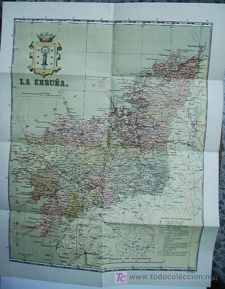 Mapas contempor&aacute;neos: COLECCION DE CARTAS COROGRAFICAS MARTIN.-  Provincias de Espa&ntilde;a: LA CORU&Ntilde;A.