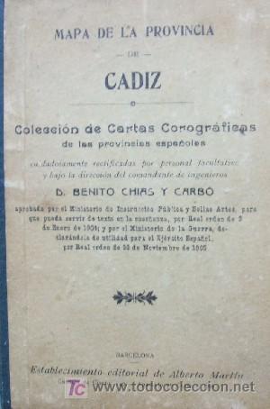 Contemporary maps: MAPA DE LA PROVINCIA DE CADIZ