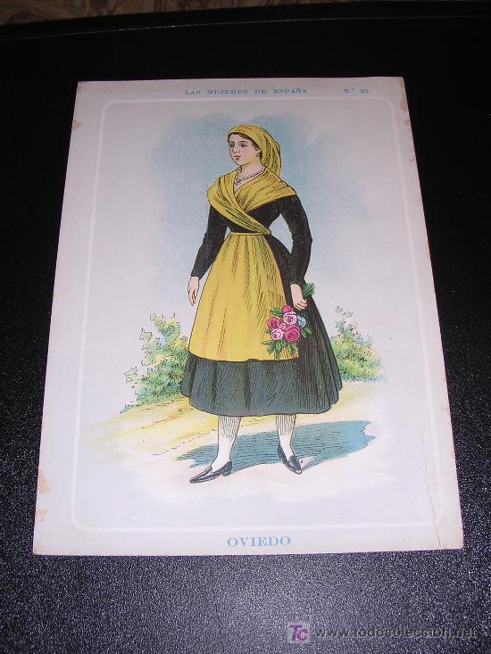 Contemporary maps: OVIEDO, LAS MUJERES DE ESPA&Ntilde;A, N&ordm;33, REVERSO MAPA DE OVIEDO, A&Ntilde;OS 20