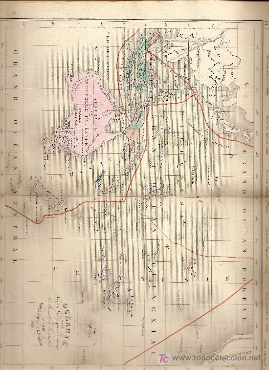 Mapas contempor&aacute;neos: Mapa de Oceania siglo XIX. Raro. - Foto 1