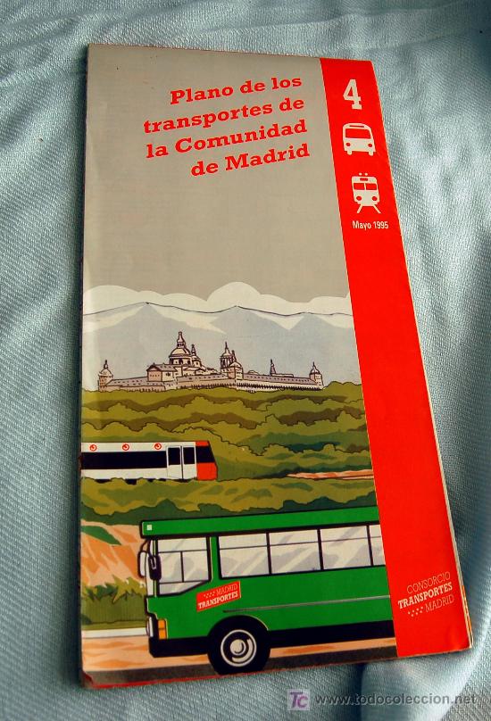 Contemporary maps: PLANO DELOS TRANSPORTES DE LA COMUNIDAD DE MADRID - 1995-