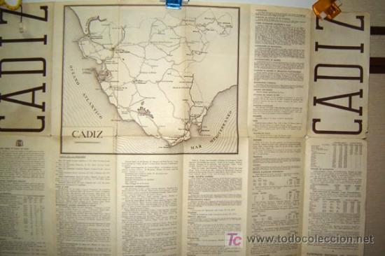 Mapas contempor&aacute;neos: CADIZ.- PLANO DE LA CIUDAD Y DATOS INFORMATIVOS - Foto 3