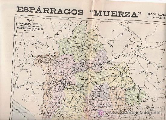 Mapas contempor&aacute;neos: Mapa provincia de Sevilla - circa 1930 - Foto 1