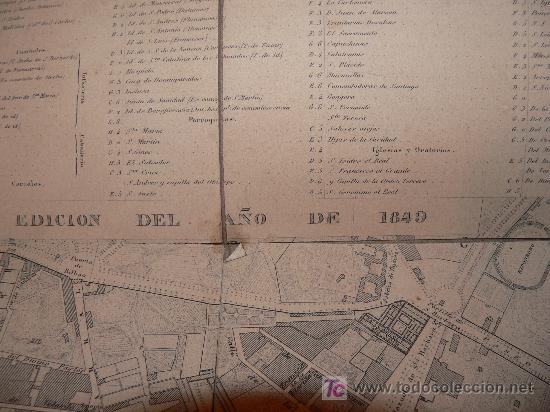 Mapas contempor&aacute;neos: MAPA DE MADRID de 1849 - Foto 3