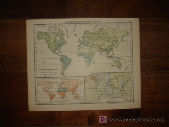 Mapas contempor&aacute;neos: MAPA GEOL&Oacute;GICO, ALTITUD DE LOS DISTINTOS TERRITORIOS EN  EL MUNDO,ORIGINAL, DEBES&acute;,1888, PERFECTO