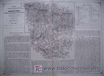 Mapas contempor&acirc;neos: PROVINCIA DE HUESCA -1880 (50 x 36 cm)