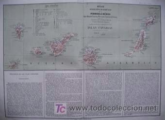 Mapas contempor&aacute;neos: Mapa.- ISLAS CANARIAS  - 1880 (50 X 36 cm) - Foto 1