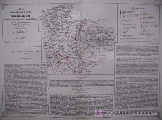 Mapas contempor&acirc;neos: PROVINCIA DE VALLADOLID -1880 (50 x 36 cm)