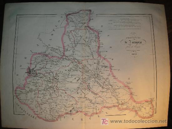 Mapas contempor&aacute;neos: MAPA ANTIGUO ZARAGOZA 1853 - Foto 1