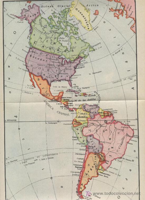 Contemporary maps: MAPA DE AMERICA. A&Ntilde;O 1933.