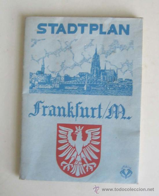 Mapas contempor&aacute;neos: Mapa FRANKFURT .. Stadtplan .. 1951 - Foto 1